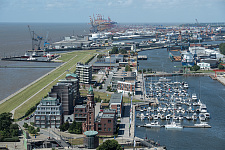 Foto von Bremerhaven aus der Vogelperspektive