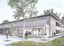 Planungsskizze eines Architekturprojekts