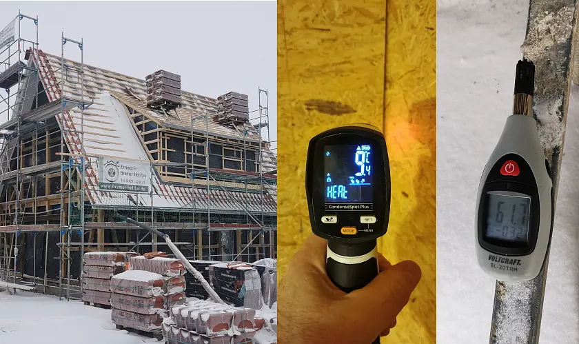 Fotocollage einer Baustelle