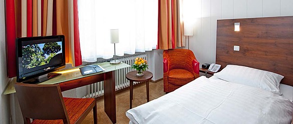 Ein Zimmer im Hotel Westfalia