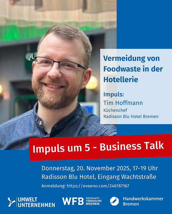 Bild vom Impulsgeber Tim Hoffmann mit Daten zur Veranstaltung