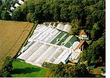 Luftaufnahme des Betriebsgeländes der Bock Bio Science GmbH 	