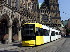 Eine Bahn der Bremer Straßenbahn AG