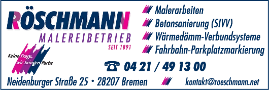 Das Logo der Röschmann Malereibetrieb GmbH