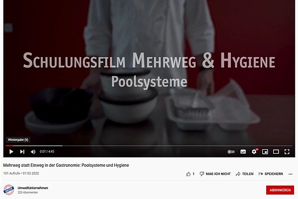 Screenshot aus einem Schulungsfilm des Bündnis für Mehrweg