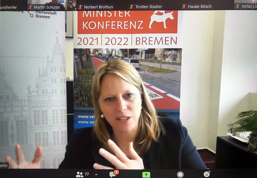 Foto von Dr. Maike Schaefer während der Online-Veranstaltung