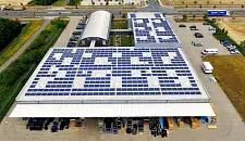 Solarkraftwerk auf dem Firmendach