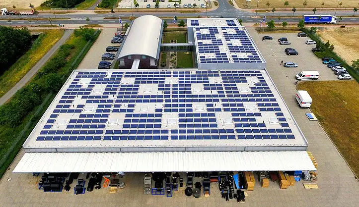 Solarkraftwerk auf dem Firmendach