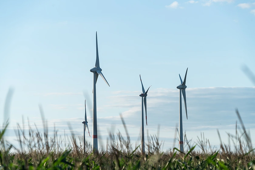 Foto von Windrädern