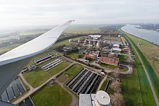 Luftbild des Firmengeländes der hanseWasser Bremen GmbH