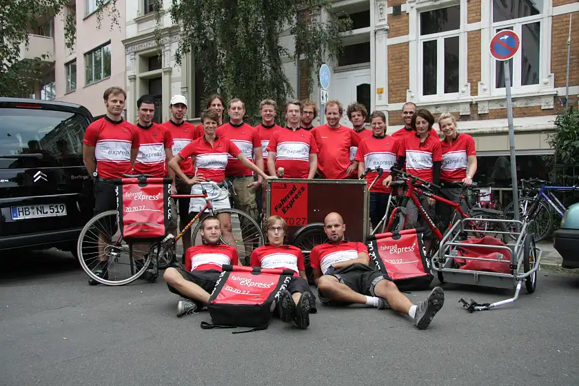 Die Mitarbeiter des fahrrad express