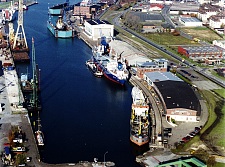 Luftbild der MWB Motorenwerke Bremerhaven AG