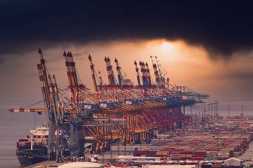 Foto eines Container-Terminals