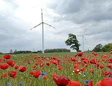Windkraftwerk der Firma swb AG