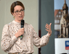 Elina Aksionava pitchte zur Mission Wärmewende.
