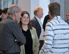 Teilnehmende des Partnertreffens beim Get-together