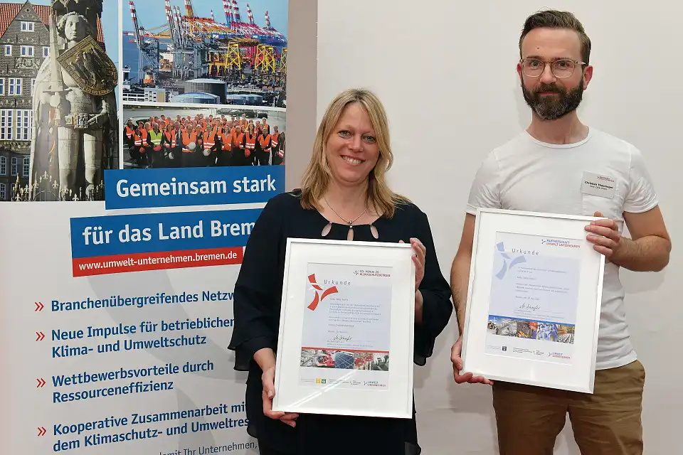 Aufnahme der Gebr. DOLLE GmbH mit Auszeichnung zum Klimaschutzbetrieb