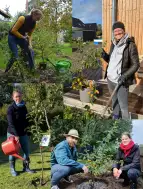 Collage zur Baumpflanzaktion der Allos Hof-Manufaktur GmbH