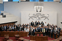 Die rund 70 Teilnehmenden des Partnertreffens in der Bremischen Bürgerschaft.
